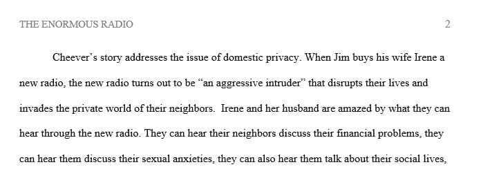 What issues about privacy (Links to an external site.) does Cheever raise in this story