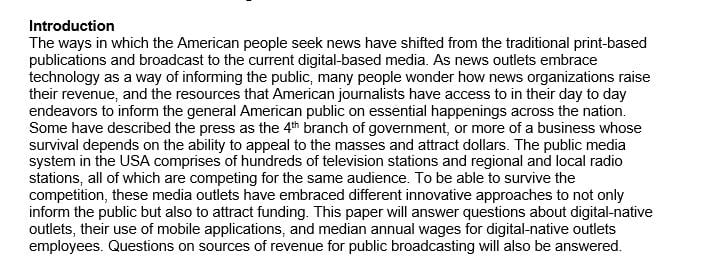 Write a 850 - 1,500 word response to the State of the Media 2019