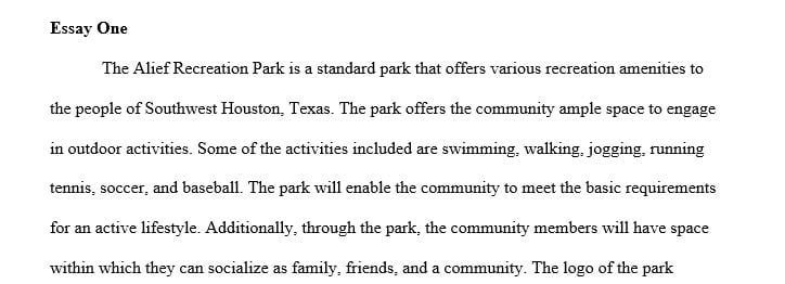 Contribute to the teamwork project by designing a logo for your park.