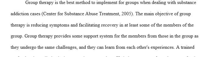 Describe the processes of counseling for substance addiction
