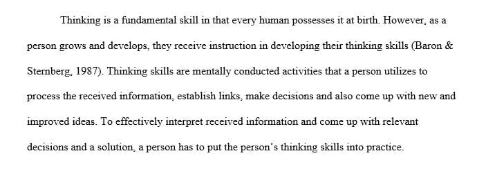 Describe the thinking and critical thinking skills you used to make decisions during the simulation.