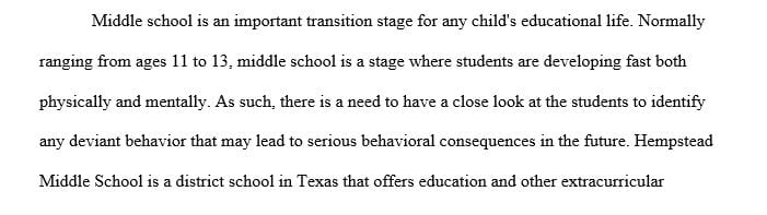 Develop a case study of an administrative issue in your school district or any other known district.