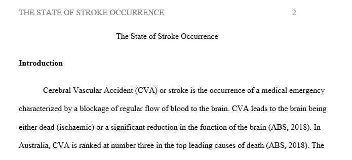 Discuss the prevalence mortality and burden of CVA in Australia