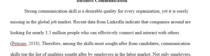 How strong communication skills will strengthen your credibility and success in today’s competitive job market.