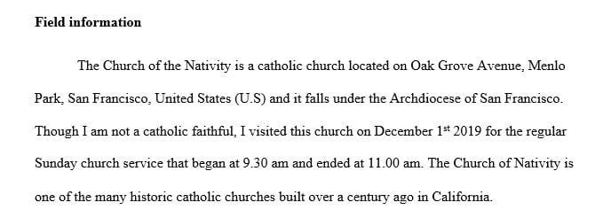 How to organize this paper based on the three forms of religious expression