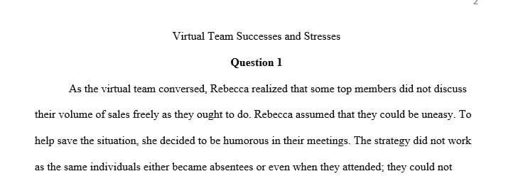 What did the team leader notice during the team meeting (calls) and what did she tried to do to enhance the situation