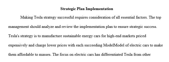 Write a 1050-word minimum strategic implementation plan