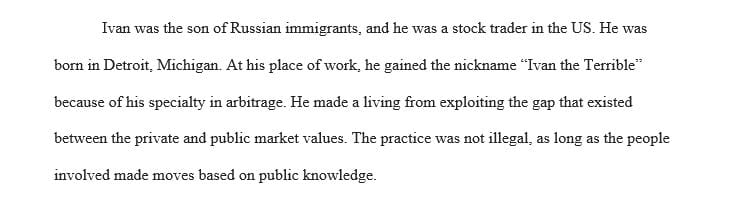 Write a few paragraphs for the topic on Ivan Boesky (1987)