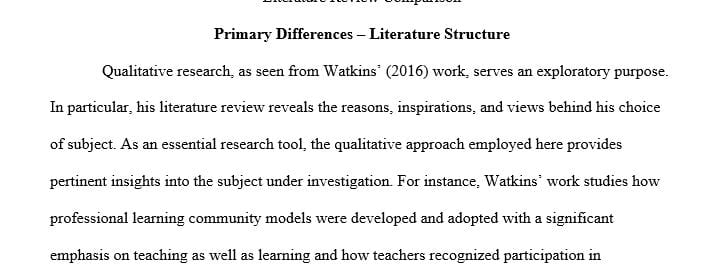 Write a paper (500-750 words) in which you contrast the structures of the qualitative dissertation