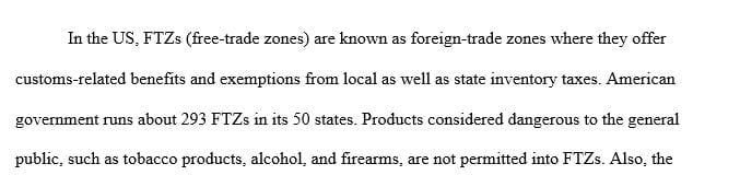 Identify a Free Trade Zone (FTZ), Special Economic Zone (SEZ) or such in Your Country and make a sales pitch for it