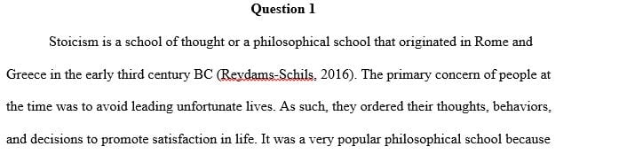 What are those key elements of stoic philosophy? What is Epicurus’ hedonistic philosophy?