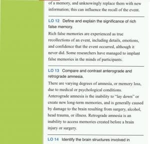 Devise and share at least one mnemonic devices to help encode information about psychology concepts
