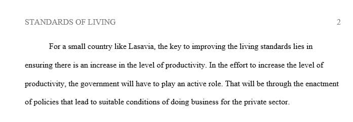 An research paper A Country's Standard Of Living