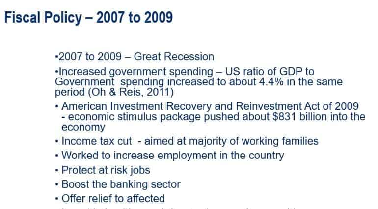 Analyze the annual GDP during the time frame to calculate specific growth rates and trends in the U.S. economy.