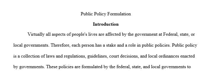 Answer the following questions regarding public policy in the nonprofit sector