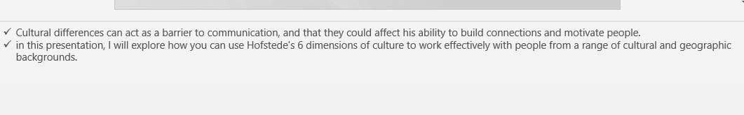 Attribute different cultural perspectives to current social-cultural dimensions