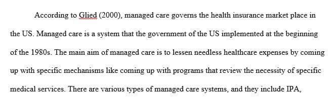 Choose a common myth associated with managed care
