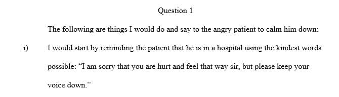 Choose one answer above and discuss why it is a good crisis intervention technique.
