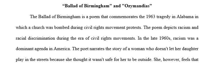 Choose two poems we’ve read that have a common theme.