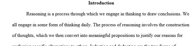 Complete a 800-word essay to differentiate deductive and inductive reasoning.  