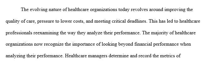 Describe how health leaders measure and capture information (called metrics) of efficiency