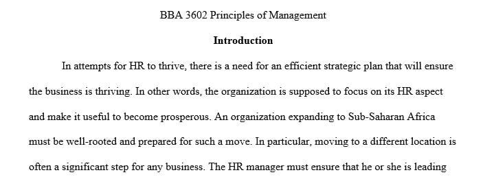 Develop a supporting human resource (HR) plan for an organizational strategy.