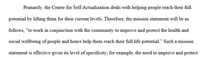Develop mission and vision statements that accurately reflect the work of the organization.