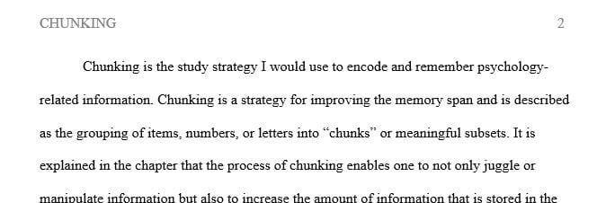 Devise and share at least one mnemonic devices to help encode information about psychology concepts