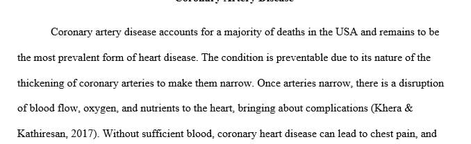Explain how coronary artery disease develops in the human body.