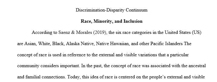 Explain the difference between disparity and discrimination.