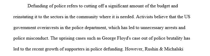 Explore this issue and focus in on how much of a police department’s budget should be devoted to research