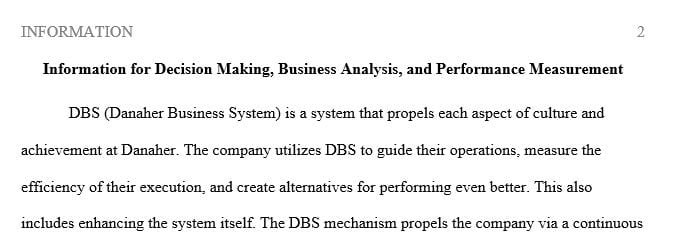 How does the Danaher Business System operate as a means to look at results in a holistic and balanced fashion