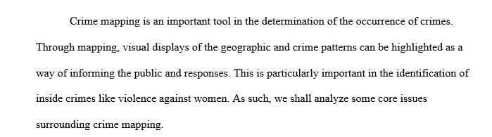 Identify and discuss the salient issues in attempting to map 'inside crimes' such as violence against women