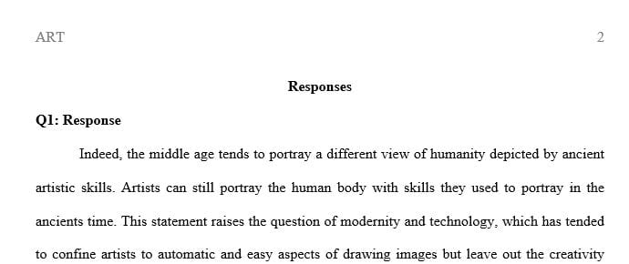 Is it that artists can no longer portray the human body with the skill they did in the ancient world?