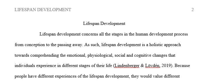 People from multiple areas of psychology take this course which means that concepts related to lifespan development