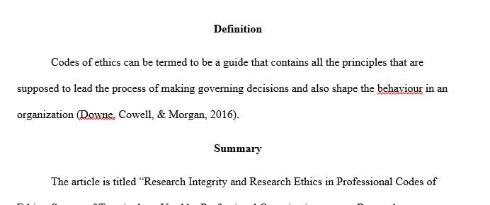 Pick one of the following terms for your research Compliance, codes of ethics, ethics officers, formal controls, or ethics audit.