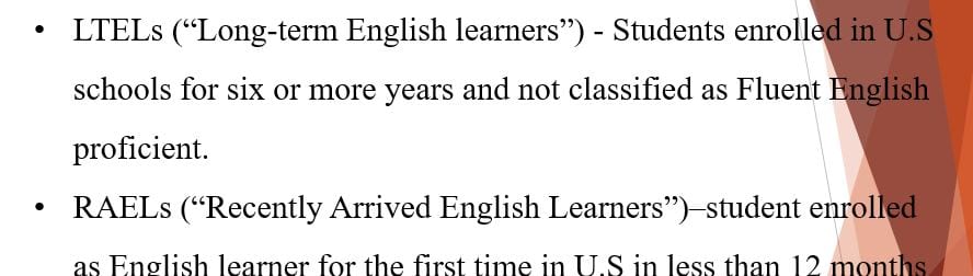 Provide your colleagues with useful information about unique factors that affect language acquisition among LTELs