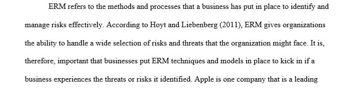 Rationale if the same ERM models and/or techniques can be used in the organization to mitigate risks identified.