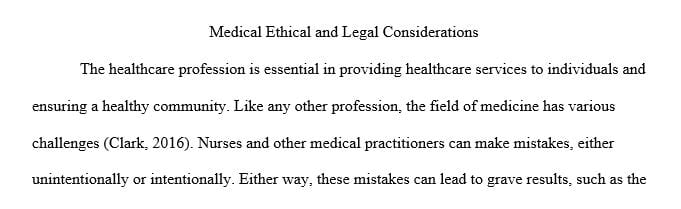Research common legal issues in health care or choose one of the legal case studies from the Nurses Service Organization.