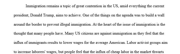 Respond to the charge that immigrants flood the labor market and drive down wages in the U.S.