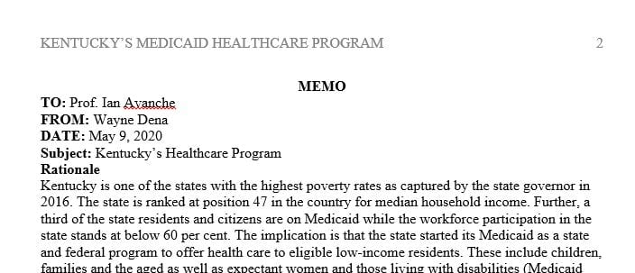 Select a state health policy reform innovation and describe the rationale