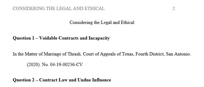 Take a position on the legal and ethical issues presented in the scenario and support it with your sources.