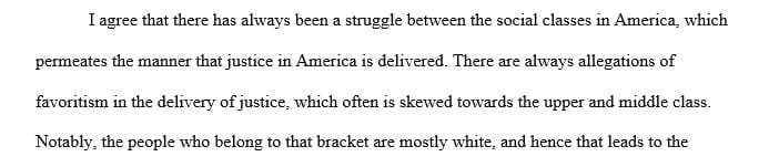The dilemmas which the justice system faces when addressing disparities based on the social class stem from the economic gap