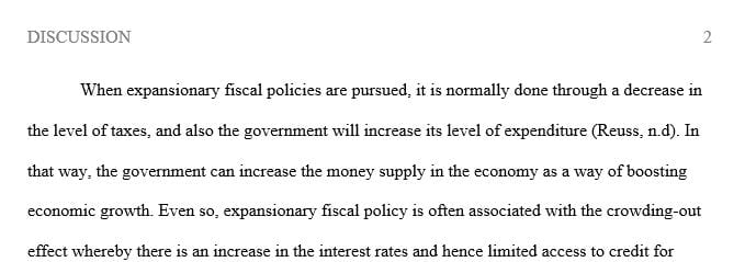 Think about crowding out as an economic cost of fiscal stimulus