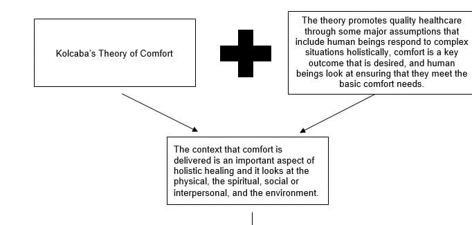 Think of a scenario in which theory, research, and practice interact to create a good patient outcomes. Create a visual representation of your theory-practice relationship