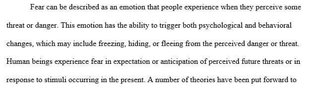 Use a theory of fear to explore a social or contemporary issue that involves fear and loosely connect it to Frankenstein