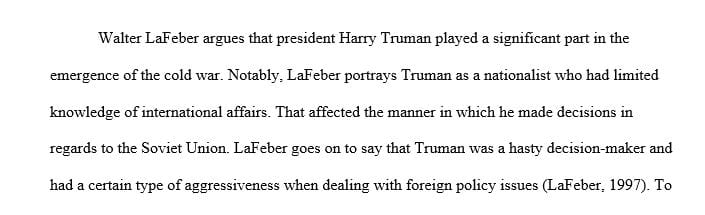 Was President Truman Responsible for the Cold War