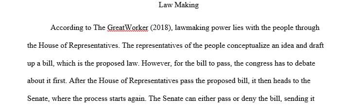 Watch the following two clips and compare the use of lawmaking power.