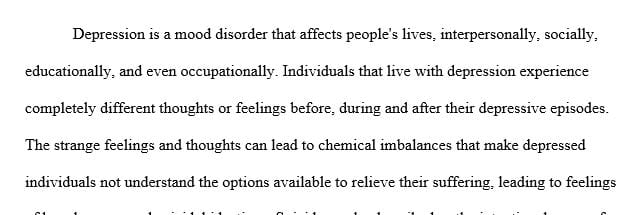 What is suicide depression?