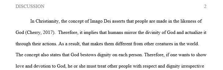 What is the Christian concept of the imago Dei